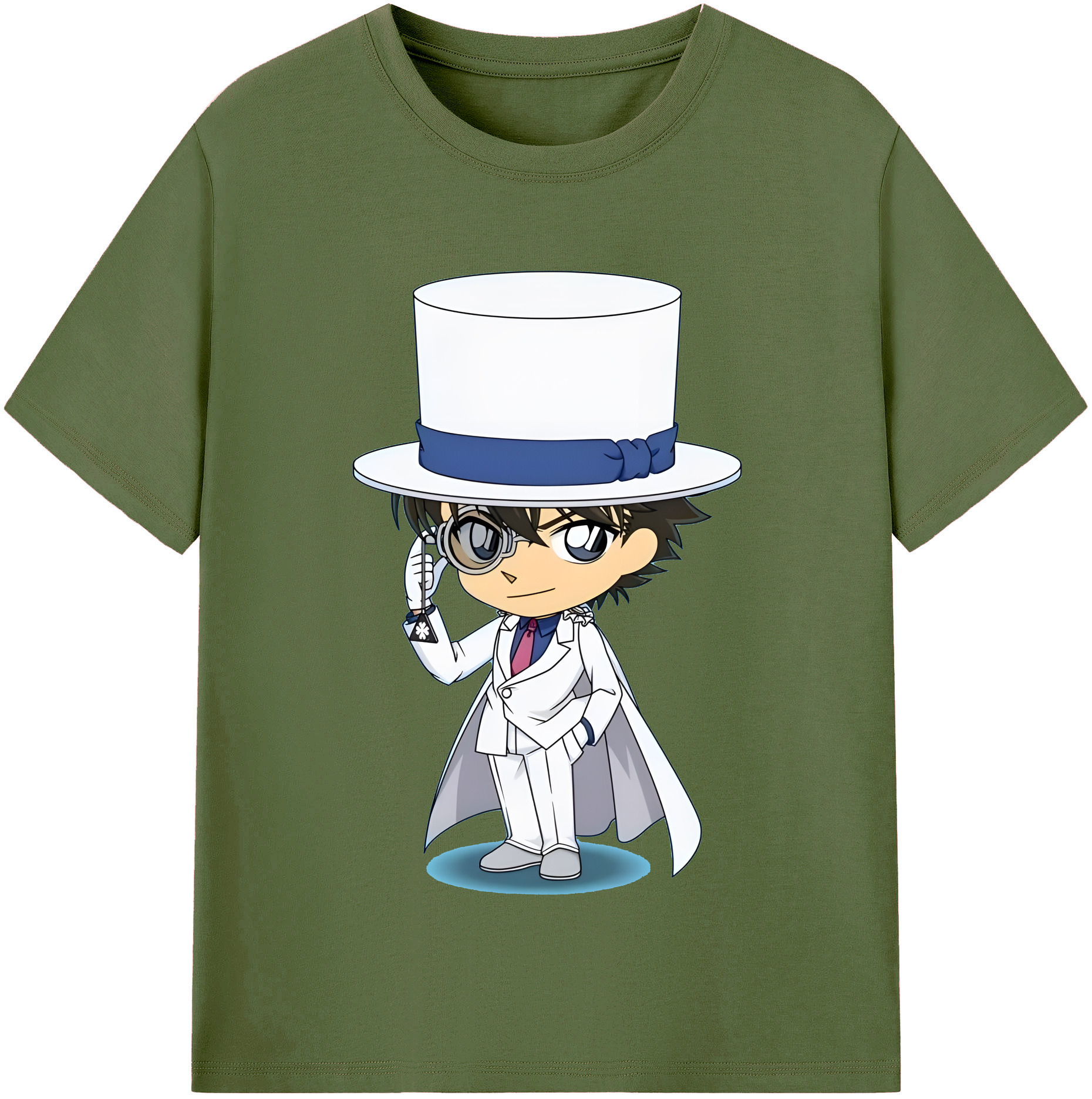 （画像用） 名探偵コナン くろば かいと Detective Conan Kuroba Kaito 綿100％半袖Tシャツ（フロントプリント）